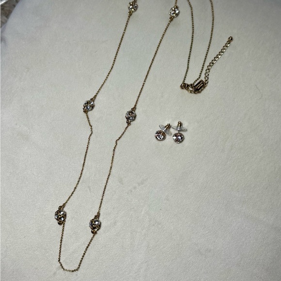 Kate Spade Lady Marmalade Crystal Ball Gold Necklace and Earring Set - Picture 6 of 8